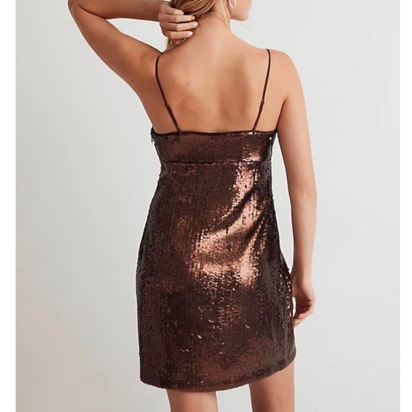 Madewell Sequin Slip Mini Dress - Picture 3 of 16